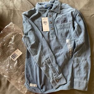 Polo Ralph Lauren kids light blue long sleeve shirt